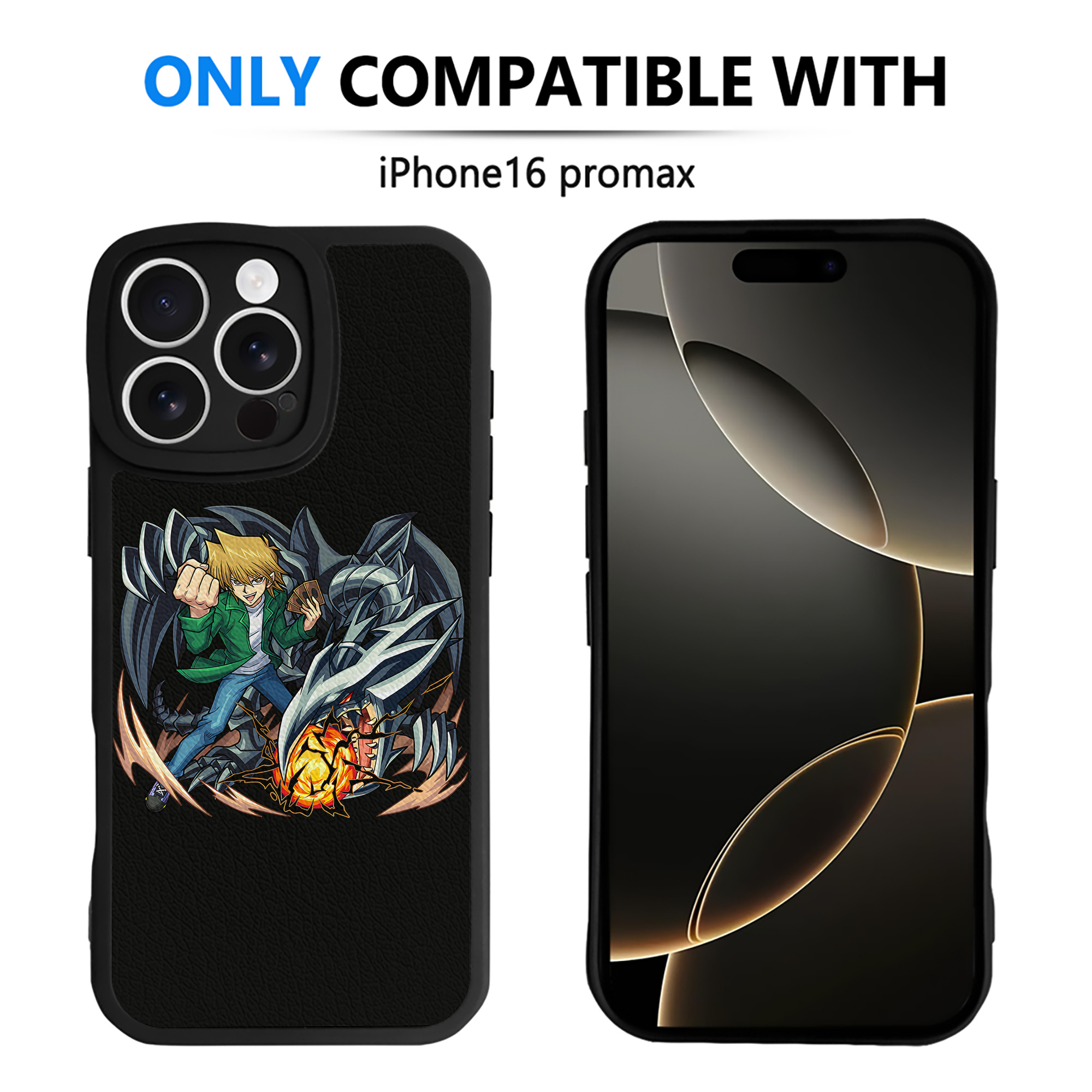 （画像用） 遊☆戯☆王 Yu-Gi-Oh! 【iPhone 16シリーズ対応】シリコンスマホケース（レザー調） 材質：シリコン